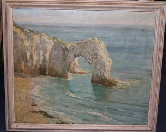John Wheatley (1892-1955) Durdle Door, Dorset 20 x 23.5in.